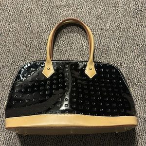 Arcadia patent leather bowling bag